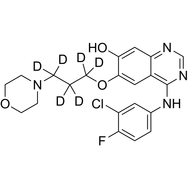 O-Desmethyl gefitinib-d<sub>6</sub> Chemical Structure