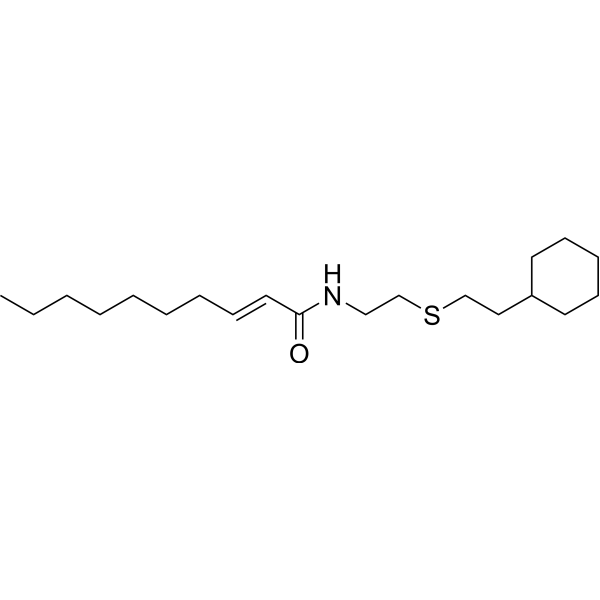 2-(E-2-decenoylamino)ethyl 2-(cyclohexylethyl) sulfide Chemical Structure