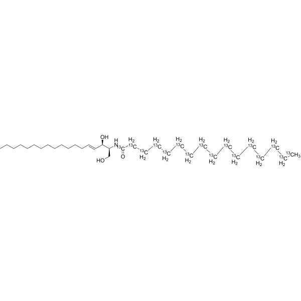 C16-Ceramide-<sup>13</sup>C<sub>16</sub> Chemical Structure