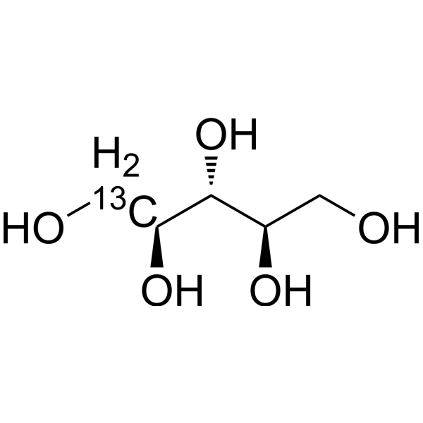 Ribitol-1-<sup>13</sup>C Chemical Structure