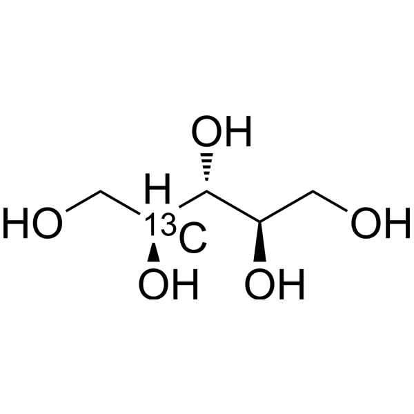 Ribitol-2-<sup>13</sup>C Chemical Structure