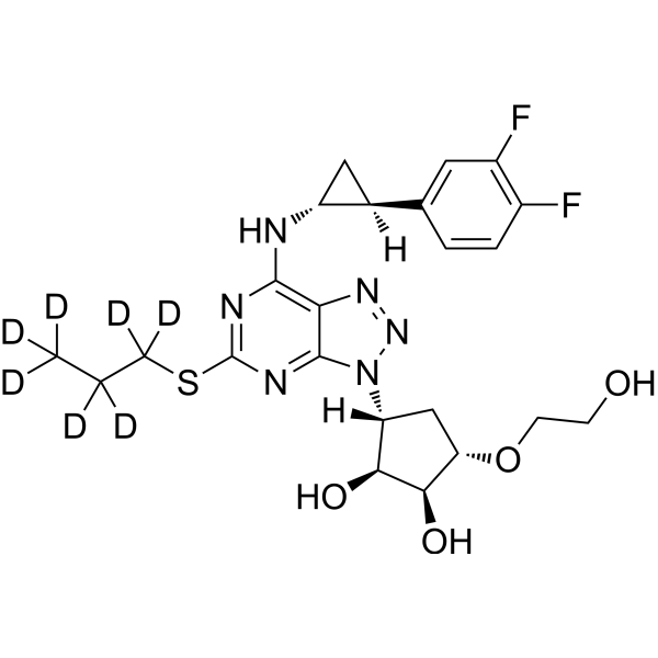 Ticagrelor-d<sub>7</sub> Chemical Structure