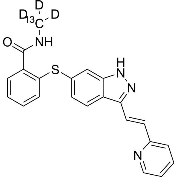 Axitinib-<sup>13</sup>C,d<sub>3</sub> Chemical Structure