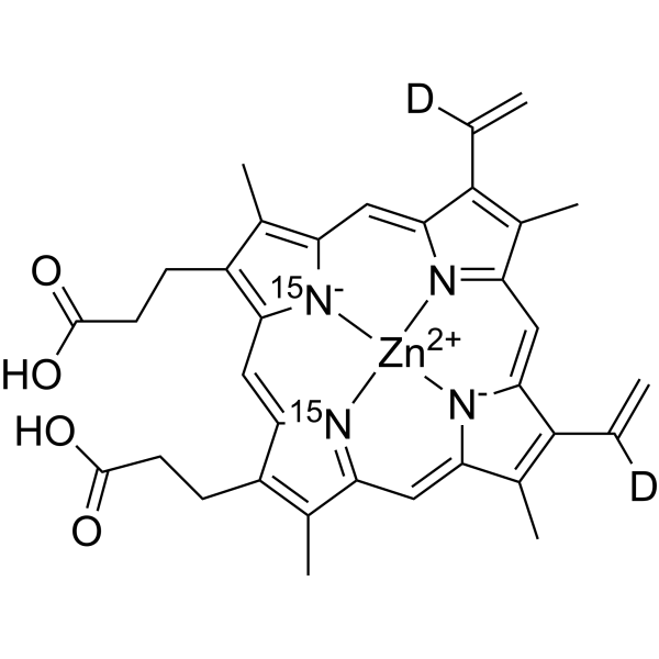 Zinc Protoporphyrin-d<sub>2</sub>,<sup>15</sup>N<sub>2</sub> Chemical Structure