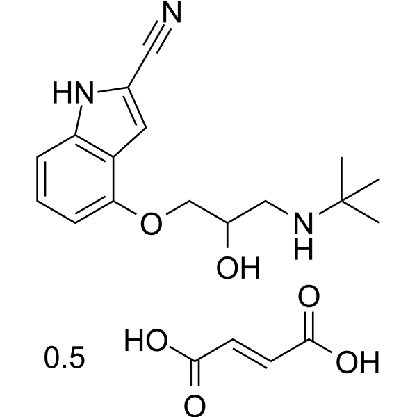 Cyanopindolol fumarate Chemical Structure
