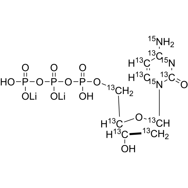 Deoxycytidine triphosphate-13C9,15<em>N</em>3 dilithium