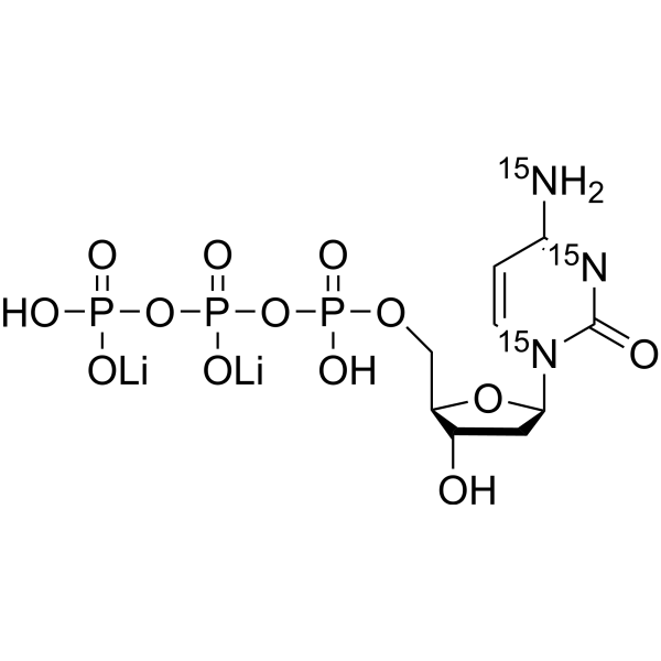 Deoxycytidine triphosphate-<sup>15</sup>N<sub>3</sub> dilithium Chemical Structure