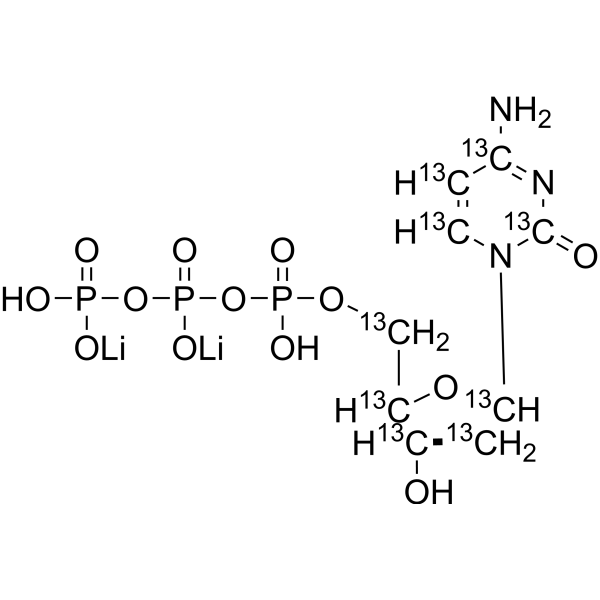 Deoxycytidine triphosphate-<sup>13</sup>C<sub>9</sub> dilithium Chemical Structure
