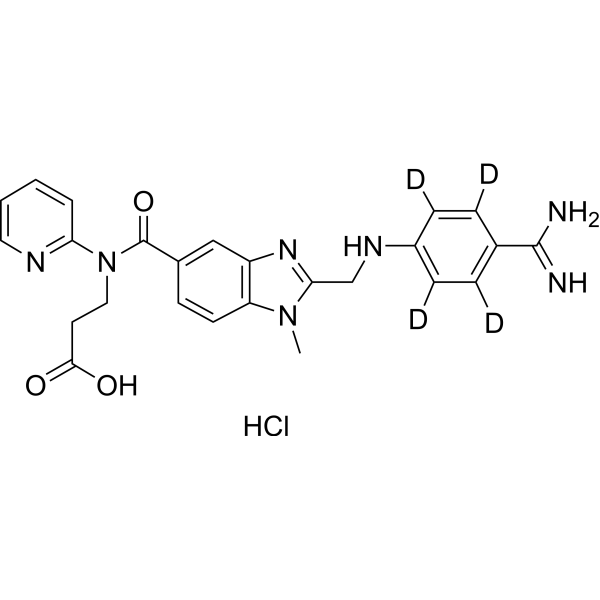 Dabigatran-d<sub>4</sub> hydrochloride Chemical Structure