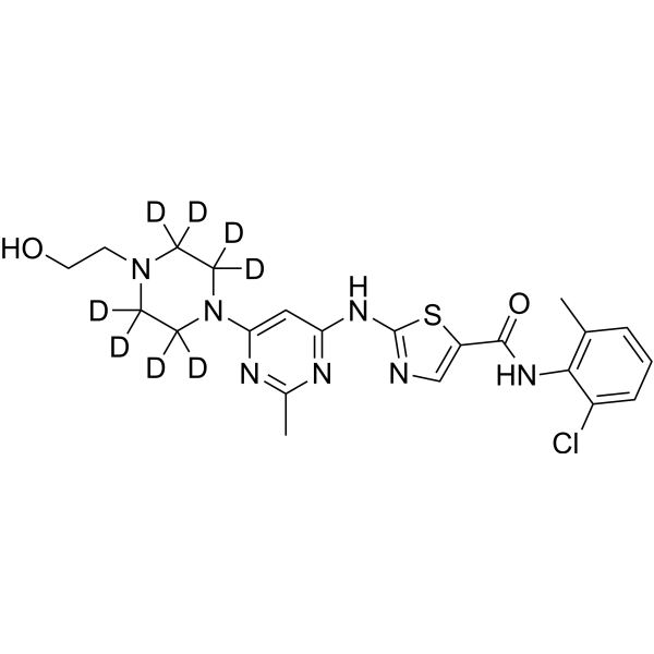 Dasatinib-d<sub>8</sub> Chemical Structure