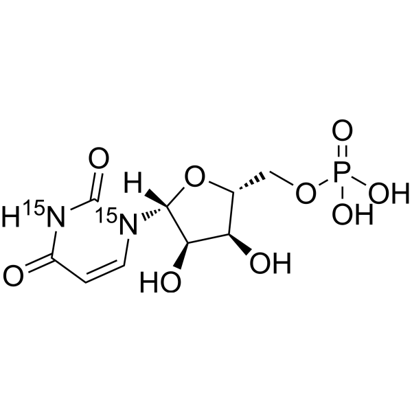 Uridine 5'-monophosphate-<sup>15</sup>N<sub>2</sub> Chemical Structure