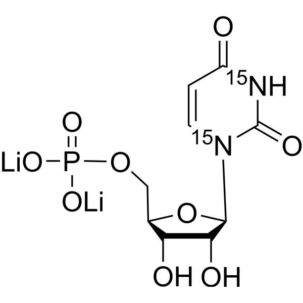 Uridine 5'-monophosphate-<sup>15</sup>N<sub>2</sub> dilithium Chemical Structure