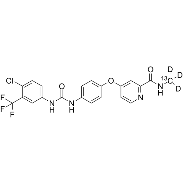 Sorafenib-<sup>13</sup>C,d<sub>3</sub> Chemical Structure
