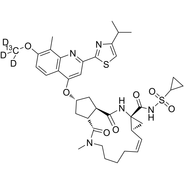 Simeprevir-<sup>13</sup>C,d<sub>3</sub> Chemical Structure