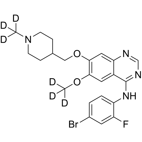 Vandetanib-d<sub>6</sub> Chemical Structure