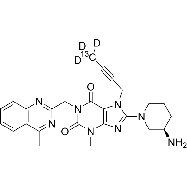 Linagliptin-<sup>13</sup>C,d<sub>3</sub> Chemical Structure