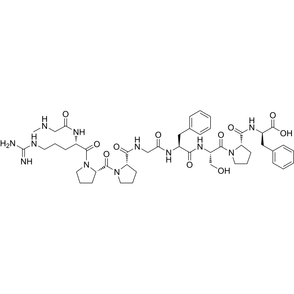 Sar-[D-Phe8]-des-Arg9-Bradykinin Chemical Structure