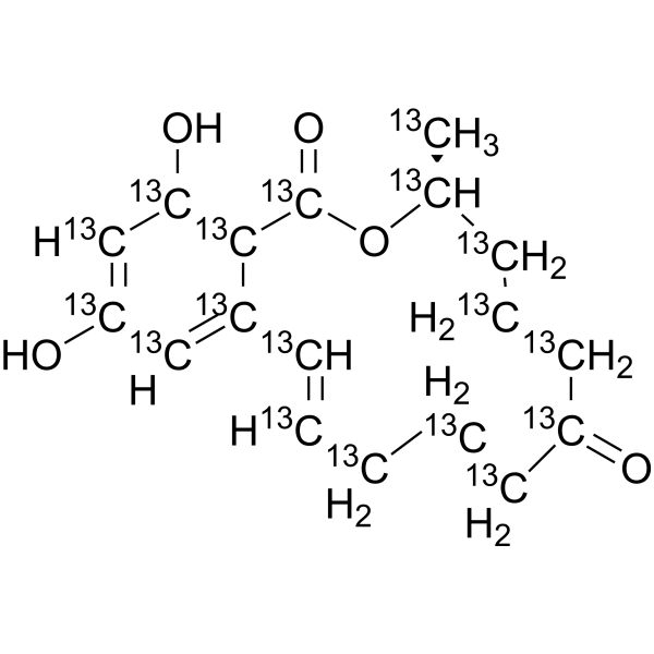 Zearalenone-<sup>13</sup>C<sub>18</sub> Chemical Structure
