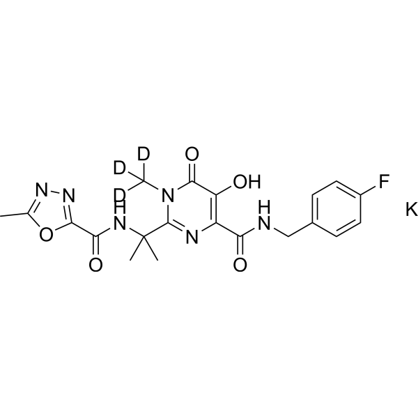 Raltegravir-d<sub>3</sub> potassium Chemical Structure