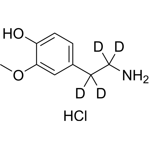 3-Methoxytyramine-d<sub>4</sub> hydrochloride Chemical Structure