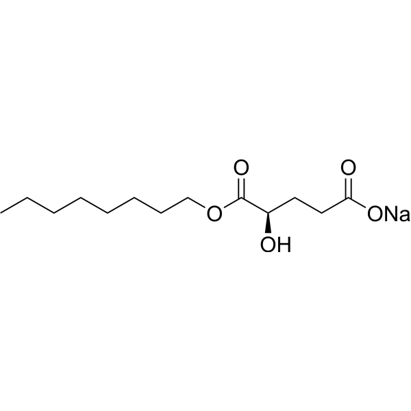(2R)-Octyl-α-hydroxyglutarate sodium Chemical Structure