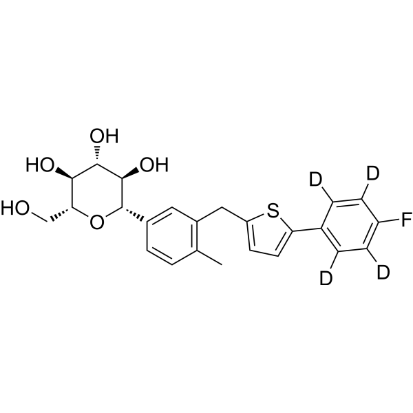 Canagliflozin-d<sub>4</sub> Chemical Structure