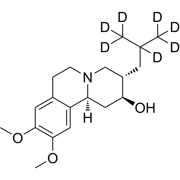 trans-Dihydro Tetrabenazine-d<sub>7</sub> Chemical Structure