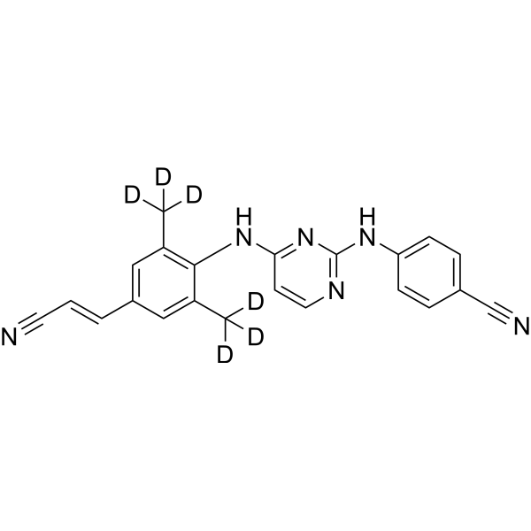 Rilpivirine-d<sub>6</sub> Chemical Structure