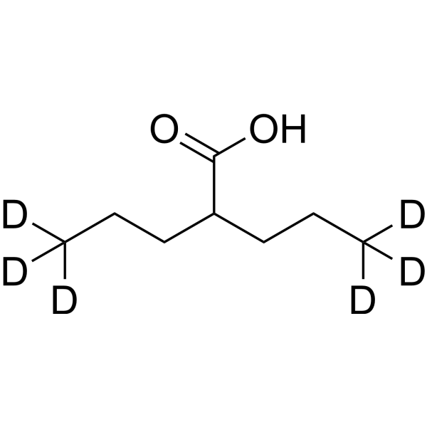 Valproic acid-d<sub>6</sub> Chemical Structure