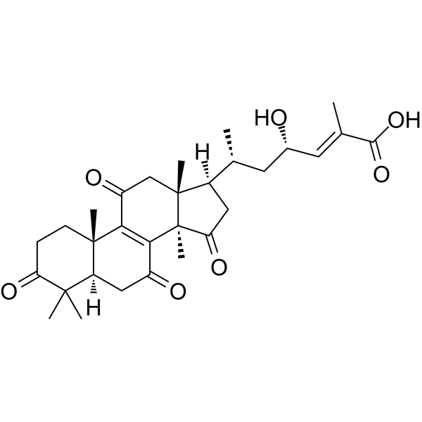 23S-Hydroxyl-11,15-dioxo-ganoderic acid DM Chemical Structure