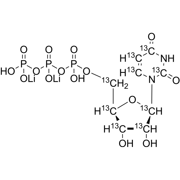 Uridine triphosphate-<sup>13</sup>C<sub>9</sub> dilithium