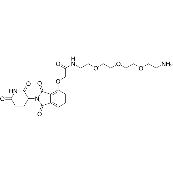 Thalidomide-O-amido-PEG3-C2-NH2 Chemical Structure