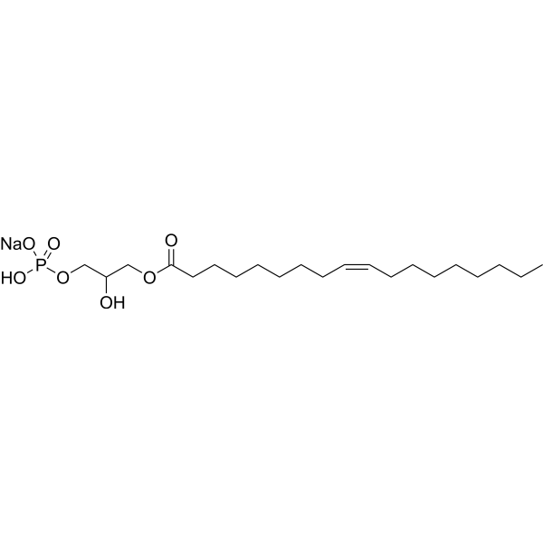 (Rac)-1-Oleoyl lysophosphatidic acid sodium Chemical Structure