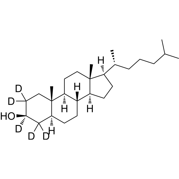5α-Cholestan-3β-ol-d<sub>5</sub> Chemical Structure