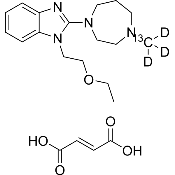 Emedastine-<sup>13</sup>C,d<sub>3</sub> fumarate Chemical Structure
