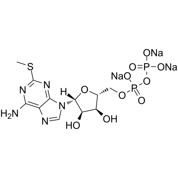 2-Methylthioadenosine diphosphate trisodium Chemical Structure
