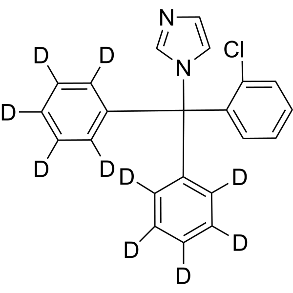 Clotrimazole-d<sub>10</sub> Chemical Structure
