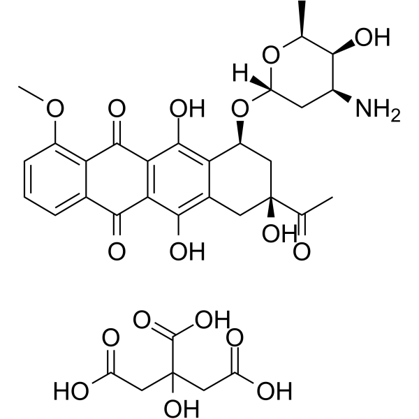 Daunorubicin citrate Chemical Structure