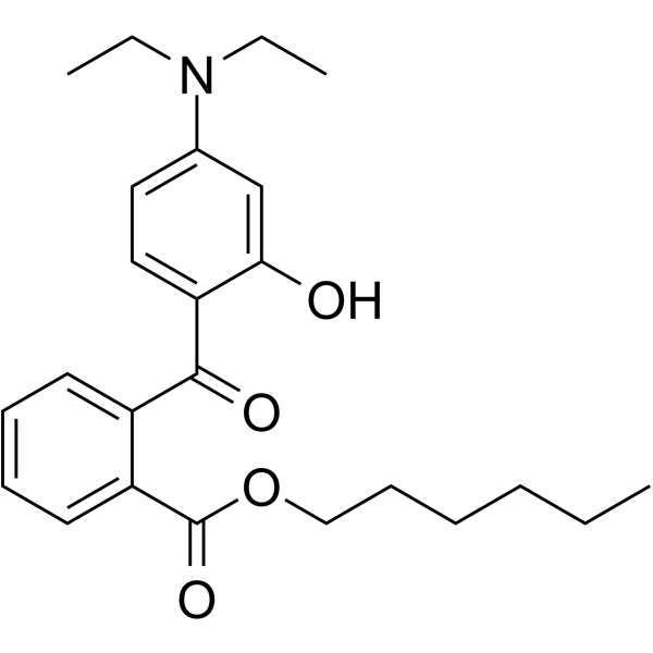 Diethylamino hydroxybenzoyl hexyl benzoate Chemical Structure