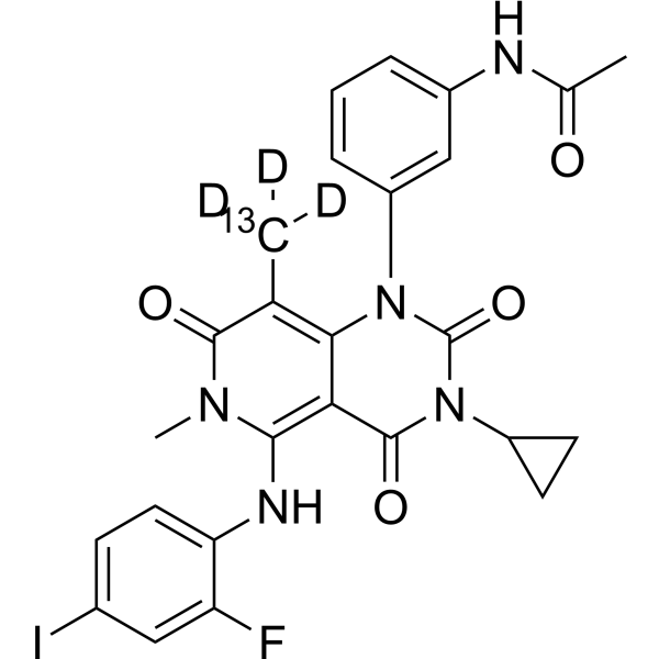 Trametinib-<sup>13</sup>C,d<sub>3</sub> Chemical Structure