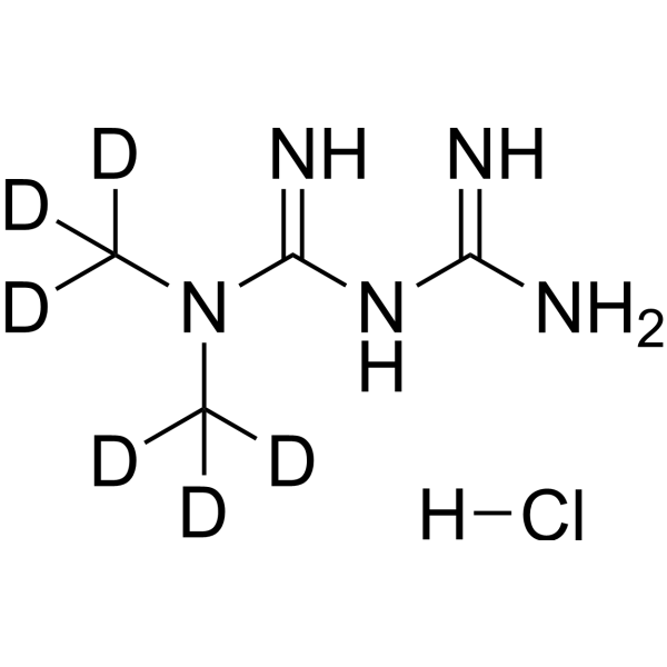 Metformin-d<sub>6</sub> hydrochloride Chemical Structure