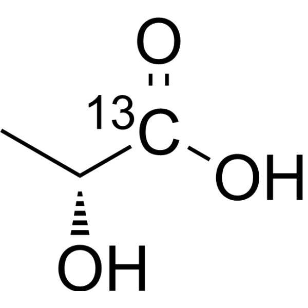 D-(-)-Lactic acid-<sup>13</sup>C Chemical Structure