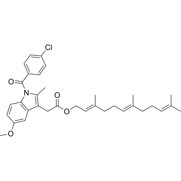 Indomethacin farnesil Chemical Structure