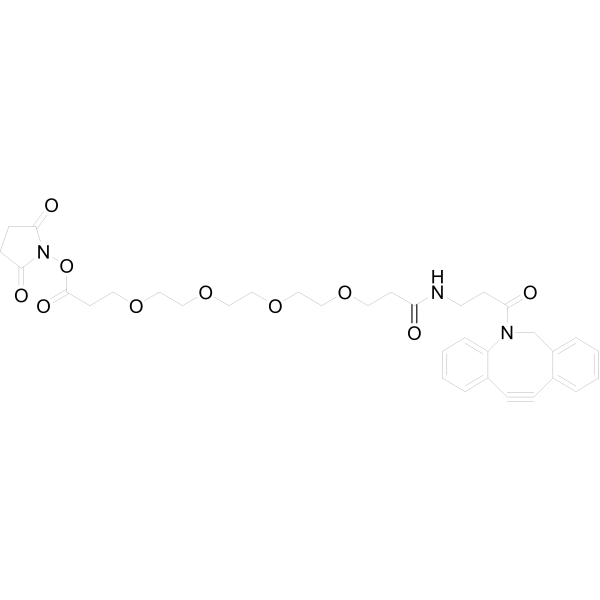 DBCO-NHCO-PEG4-NHS ester Chemical Structure
