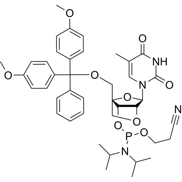 DMTr-LNA-5MeU-3-CED-phosphoramidite Chemical Structure