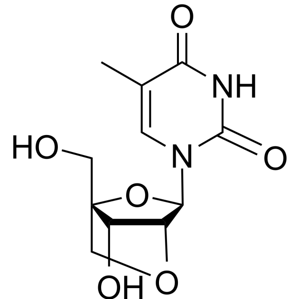 1-(2'-O-4-C-Methylene-beta-D-ribofuranosyl)thymine Chemical Structure