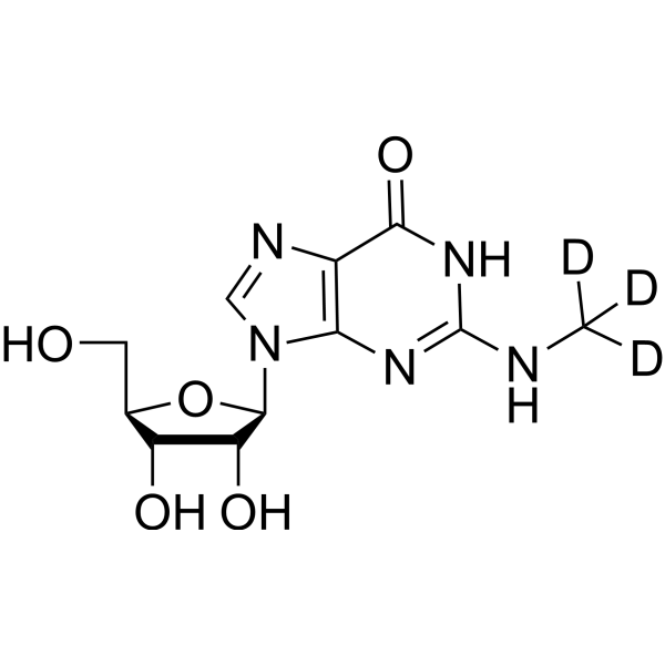 N2-Methylguanosine-d<sub>3</sub> Chemical Structure