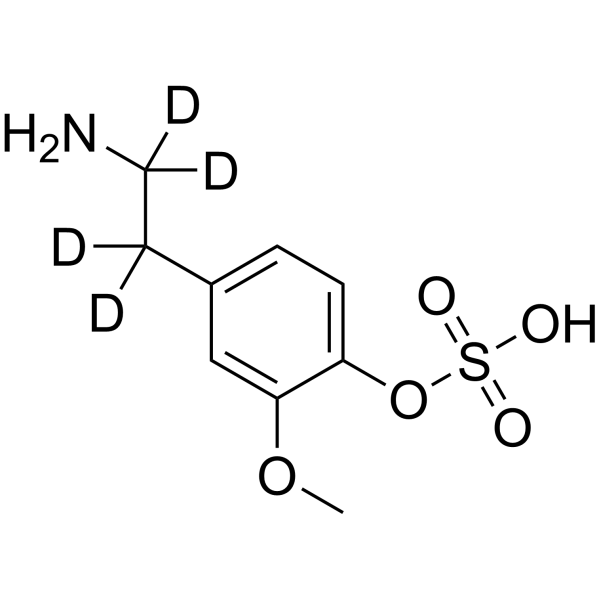 3-Methoxytyramine sulfate-d<sub>4</sub> Chemical Structure
