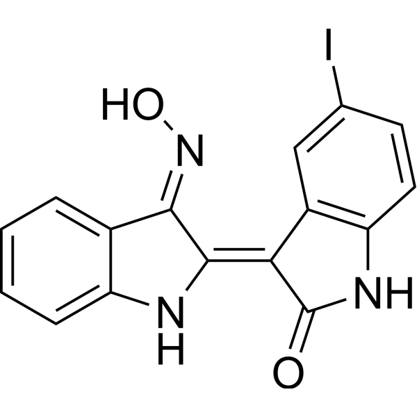 5-Iodo-indirubin-3'-monoxime Chemical Structure
