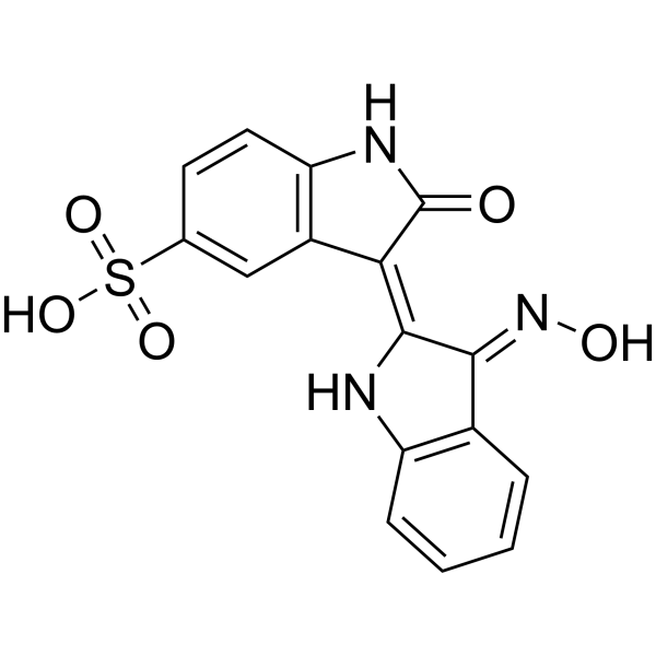 Indirubin-3'-monoxime-5-sulphonic acid Chemical Structure